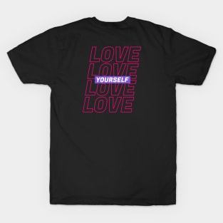 Love Yourself Text T-Shirt